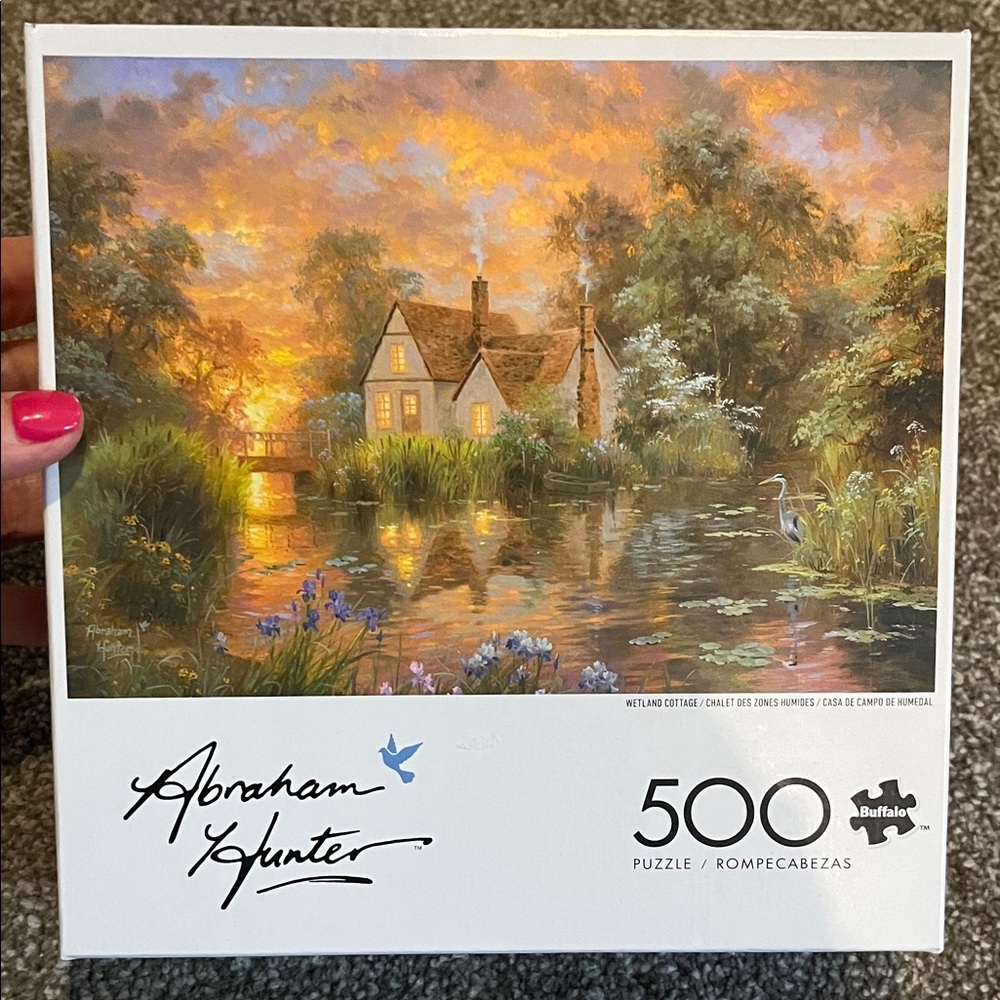 Buffalo Abraham Hunter 500-Piece Puzzle - Tranquil Evening